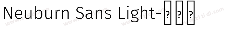 Neuburn Sans Light字体转换